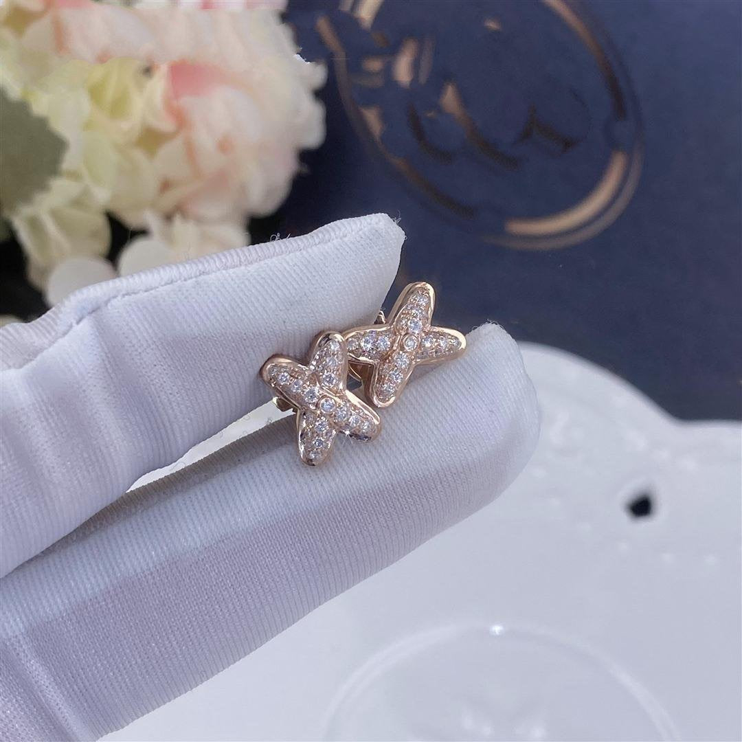 [moco jewelrys]JEUX DE PINK GOLD DIAMOND EARRINGS