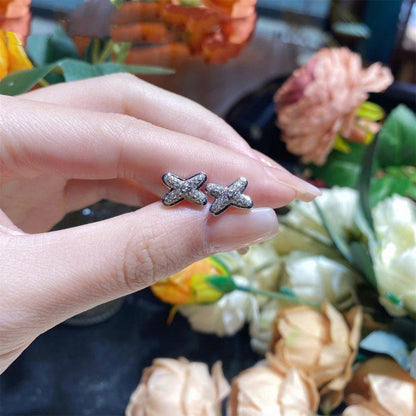 [moco jewelrys]JEUX DE SILVER DIAMOND EARRINGS