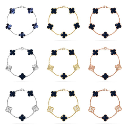 [Moco jewelrys]CLOVER 5 MOTIF PIETERSITE BRACELET COLLECTION