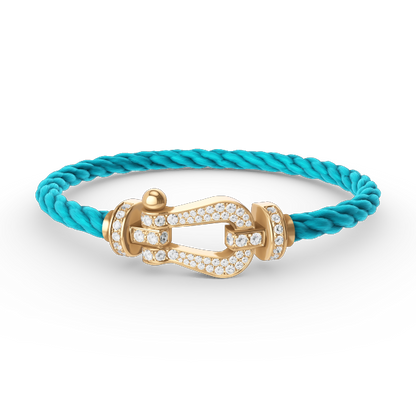 [moco jewelrys]FORCE LARGE HORSESHOE FULL DIAMOND BRACELET GOLD