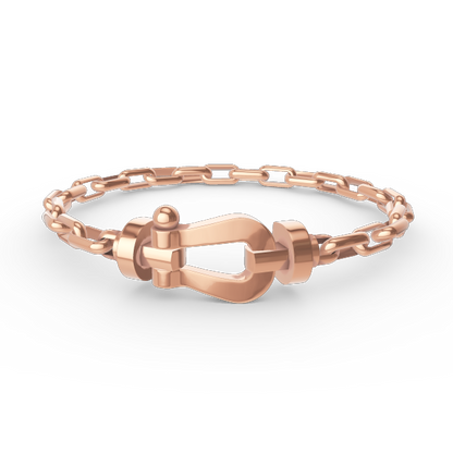 [moco jewelrys]FORCE LARGE HORSESHOE CLASP  METAL BRACELET