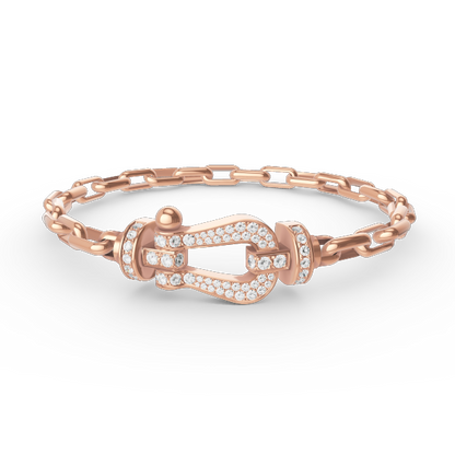 [moco jewelrys]FORCE LARGE HORSESHOE CLASP  METAL BRACELET