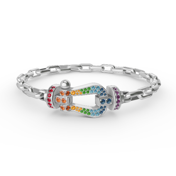 [moco jewelrys]FORCE LARGE HORSESHOE CLASP  METAL BRACELET