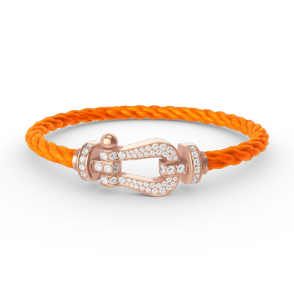 [moco jewelrys]FORCE LARGE HORSESHOE FULL DIAMOND BRACELET ROSE GOLD