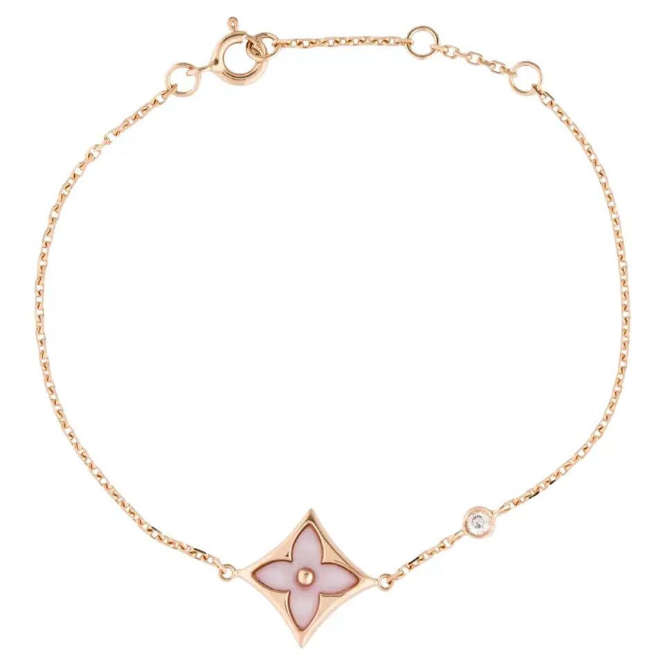 [moco jewelrys]STAR 1 DIAMOND PINK GOLD BRACELET