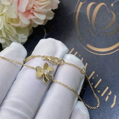 [moco jewelrys]FRIVOLE GOLD FLOWER PINK MALACHITE BRACELET