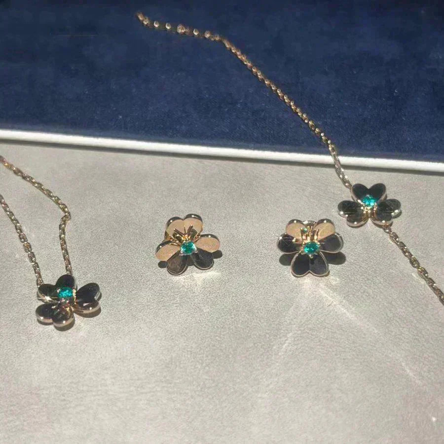 [moco jewelrys]FRIVOLE  FLOWER MALACHITE EARRINGS