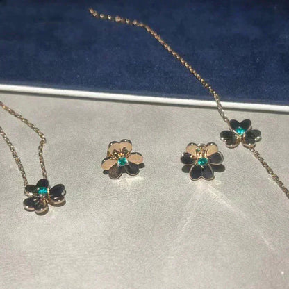 [moco jewelrys]FRIVOLE  FLOWER MALACHITE EARRINGS