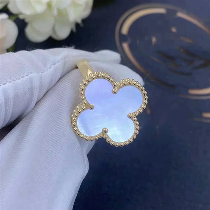[moco jewelrys]CLOVER WHITE MOP RING