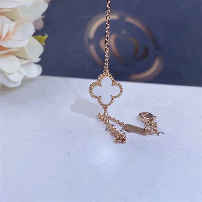 [moco jewelrys]CLOVER WHITE MOP SINGLE FLOWER BRACELET