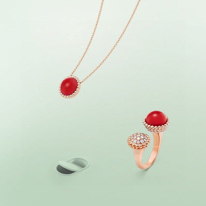 [moco jewelrys]PERLEE COULEURS DIAMOND ROSE GOLD BETWEEN THE FINGER RING
