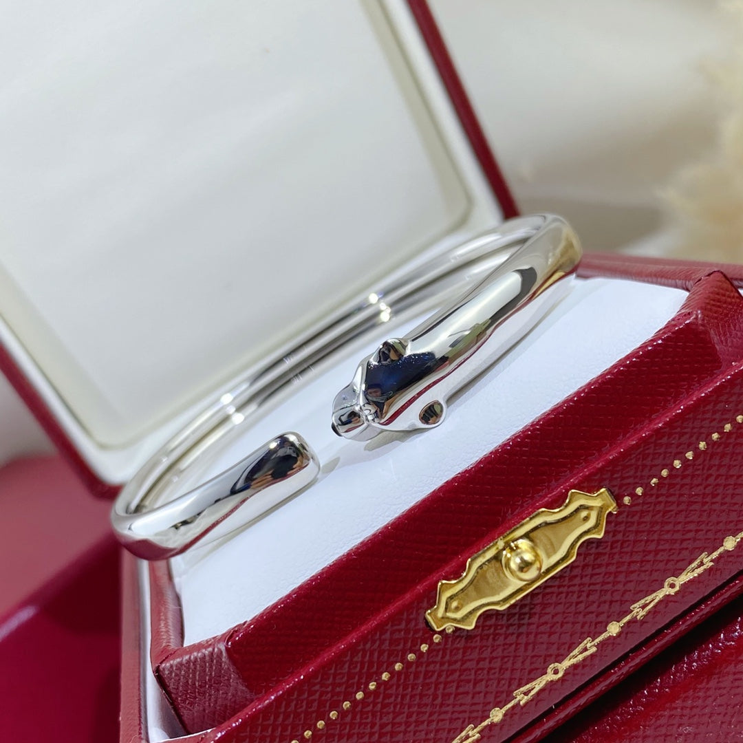 [moco jewelrys]PANTHERE SILVER OPEN BRACELET