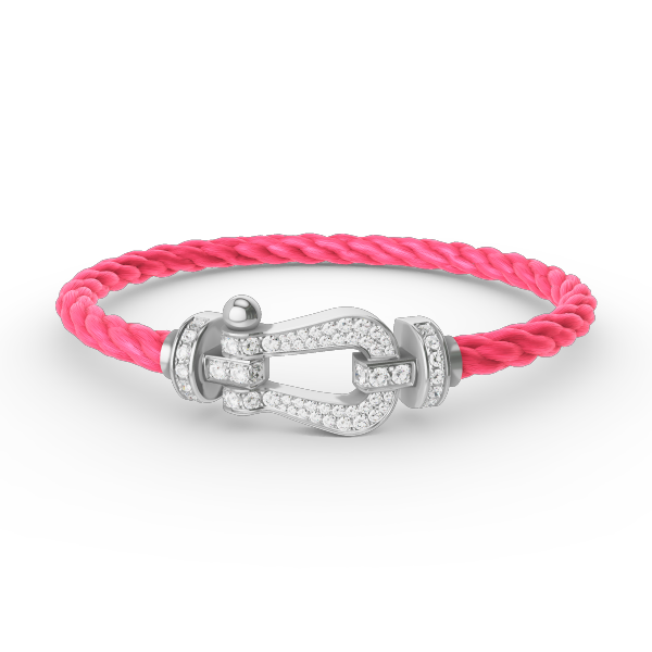 [moco jewelrys]FORCE LARGE HORSESHOE FULL DIAMOND BRACELET SILVER