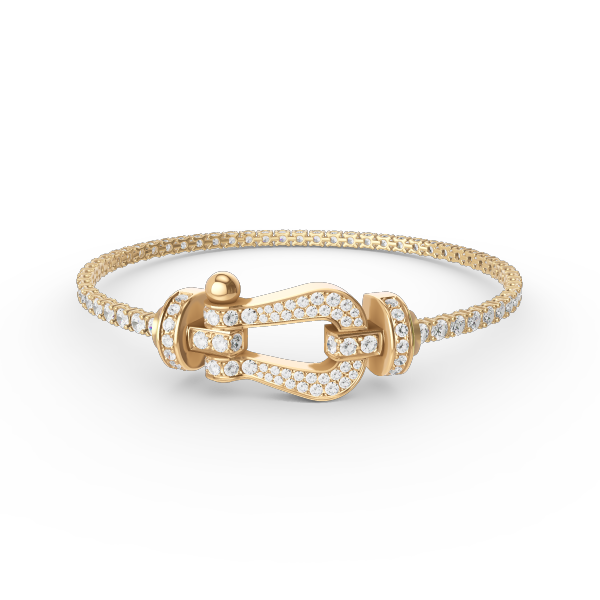 [moco jewelrys]FORCE  LARGE HORSESHOE FULL DIAMOND TENNIS BRACELET
